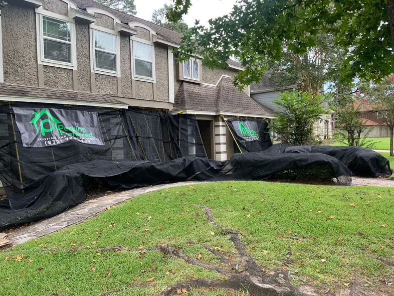 new roof in the woodlands, TX